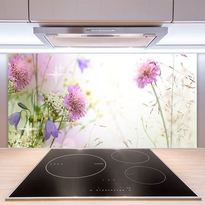 Keuken achterwand glas met print Bloemen plantaardige aard