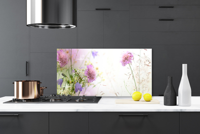 Keuken achterwand glas met print Bloemen plantaardige aard