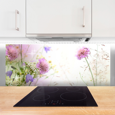 Keuken achterwand glas met print Bloemen plantaardige aard