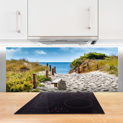 Keuken achterwand glas met print Landschapspad