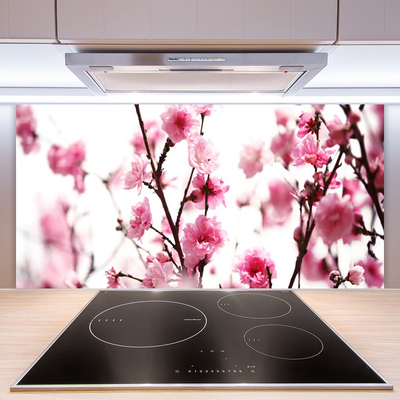 Keuken achterwand glas met print Takken van bloemenplant