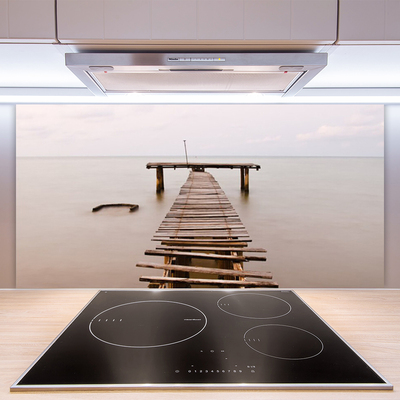 Keuken achterwand glas met print Brug architectuur