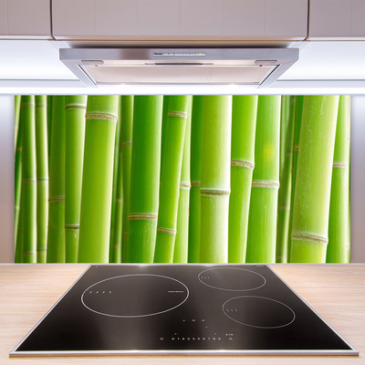 Keuken achterwand glas met print Bamboe stem flower plant