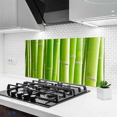 Keuken achterwand glas met print Bamboe stem flower plant