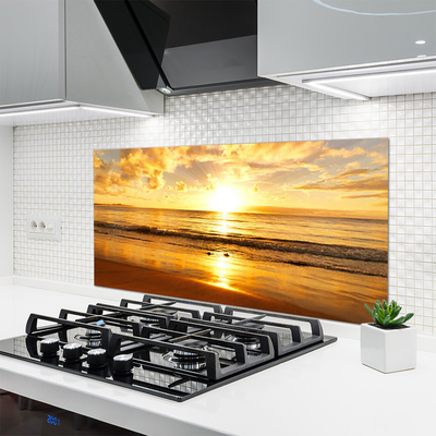 Keuken achterwand glas met print Zee zonlandschap