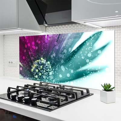 Keuken achterwand glas met print Bloem plantaard kunst