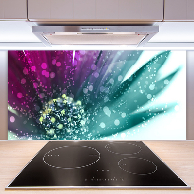 Keuken achterwand glas met print Bloem plantaard kunst