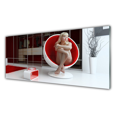 Keuken achterwand glas met print Kamer naakte vrouw