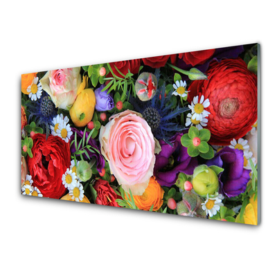 Keuken achterwand glas met print Bloemen plantaardige aard