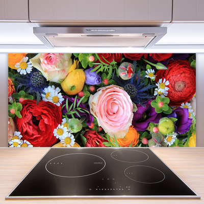 Keuken achterwand glas met print Bloemen plantaardige aard