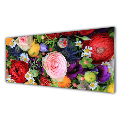 Keuken achterwand glas met print Bloemen plantaardige aard