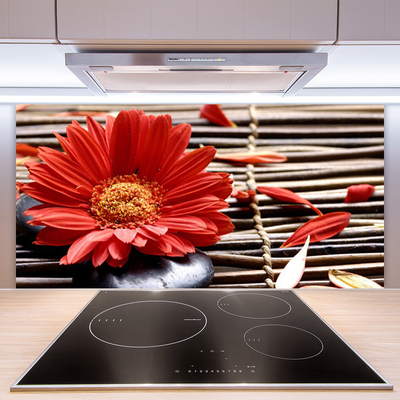 Keuken achterwand glas met print Bloem plantaard