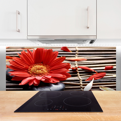 Keuken achterwand glas met print Bloem plantaard