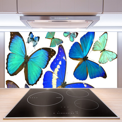 Keuken achterwand glas met print Vlinders aard