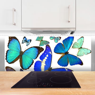 Keuken achterwand glas met print Vlinders aard