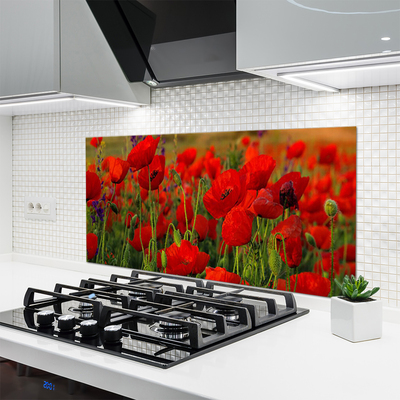 Keuken achterwand glas met print Maki plant nature