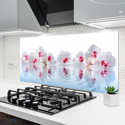 Keuken achterwand glas met print Bloemen plantaardige kunst