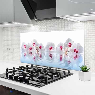 Keuken achterwand glas met print Bloemen plantaardige kunst