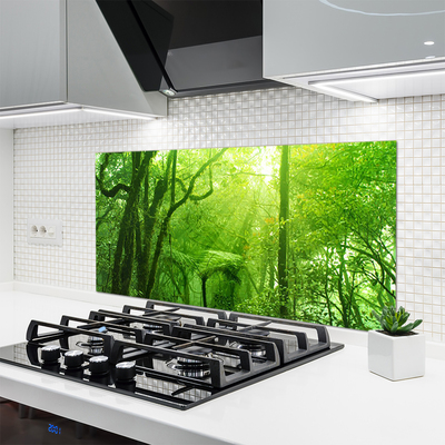 Keuken achterwand glas met print Bomen natuur