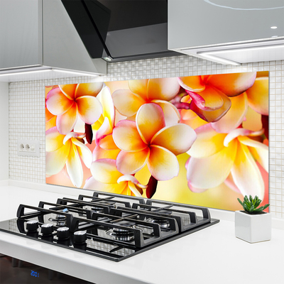 Keuken achterwand glas met print Bloemen plantaardige aard