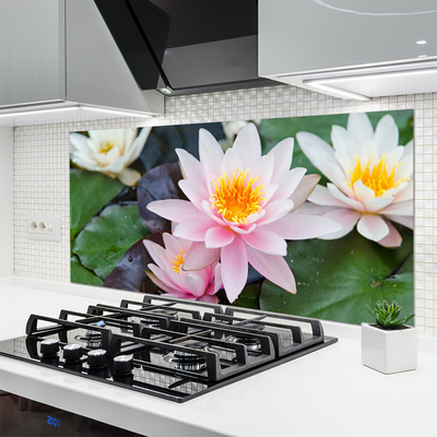 Keuken achterwand glas met print Bloemen plantaardige aard