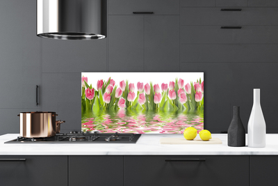 Keuken achterwand glas met print Tulips plantaard