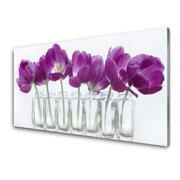 Keuken achterwand glas met print Bloemen plantaardige aard