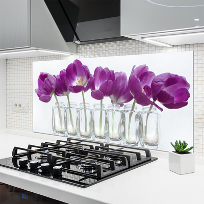 Keuken achterwand glas met print Bloemen plantaardige aard