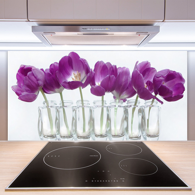 Keuken achterwand glas met print Bloemen plantaardige aard