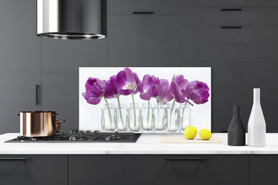 Keuken achterwand glas met print Bloemen plantaardige aard