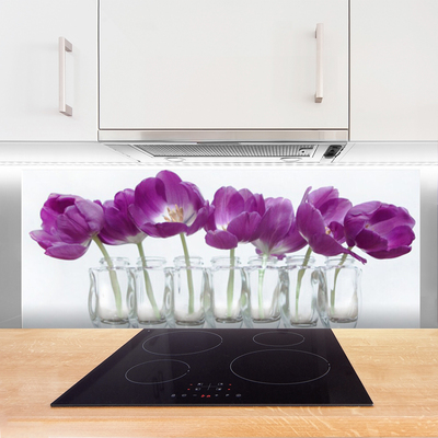 Keuken achterwand glas met print Bloemen plantaardige aard