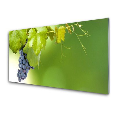 Keuken achterwand glas met print Druiven. Bladeren. Keuken