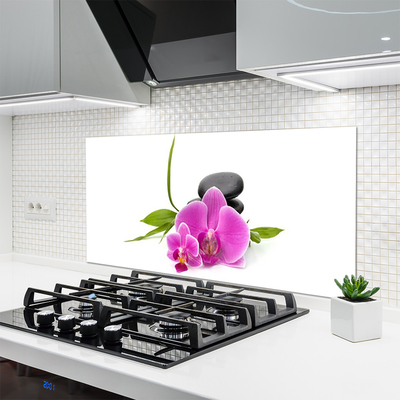 Keuken achterwand glas met print Bloemstenen plant