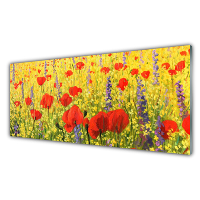 Keuken achterwand glas met print Bloemen plantaardige aard