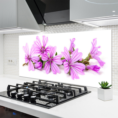 Keuken achterwand glas met print Bloemen plantaardige aard