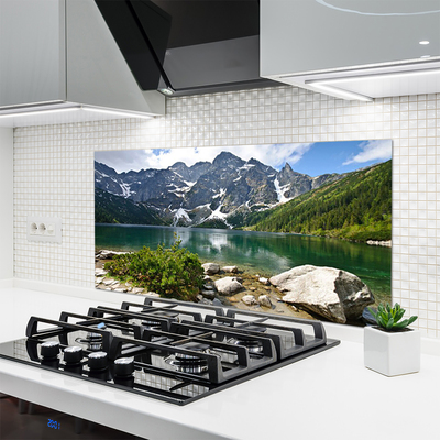Keuken achterwand glas met print Meerberglandschap