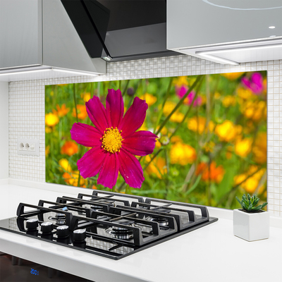 Keuken achterwand glas met print Bloem plantaard