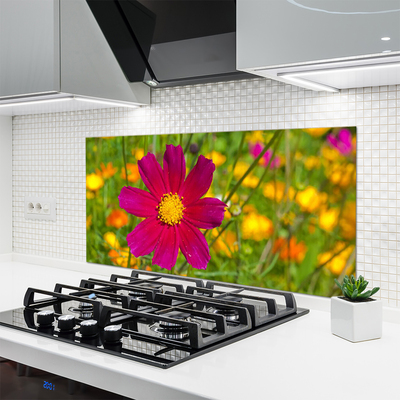 Keuken achterwand glas met print Bloem plantaard