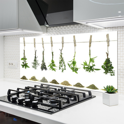 Keuken achterwand glas met print Bloemen plantaardige aard