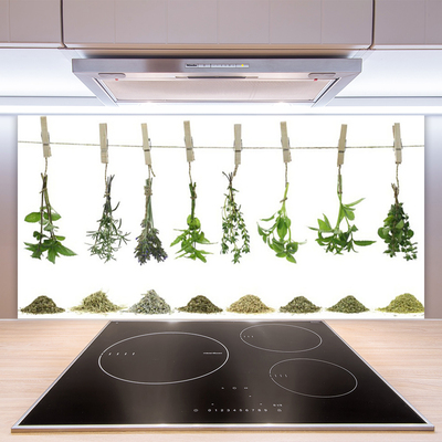 Keuken achterwand glas met print Bloemen plantaardige aard