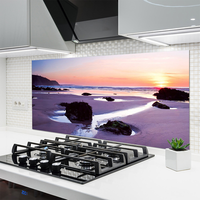 Keuken achterwand glas met print Strandlandschap