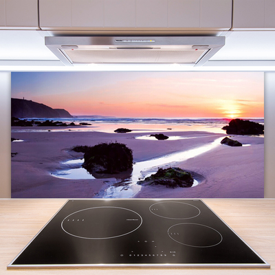 Keuken achterwand glas met print Strandlandschap