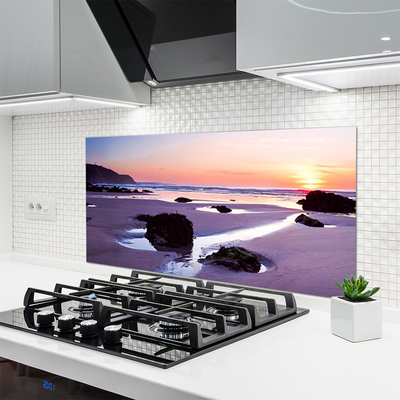 Keuken achterwand glas met print Strandlandschap