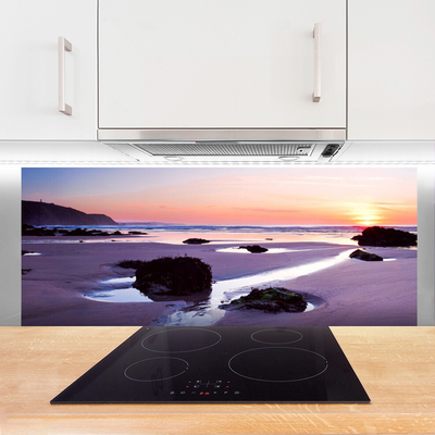 Keuken achterwand glas met print Strandlandschap