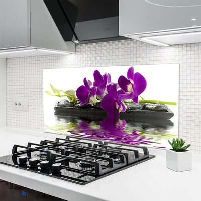 Keuken achterwand glas met print Bloemen plantaardige aard