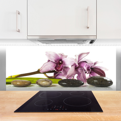 Keuken achterwand glas met print Bloemstenen plant