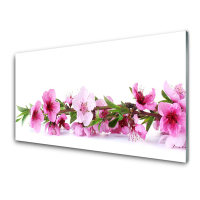 Keuken achterwand glas met print Bloemen plantaardige aard