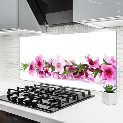 Keuken achterwand glas met print Bloemen plantaardige aard