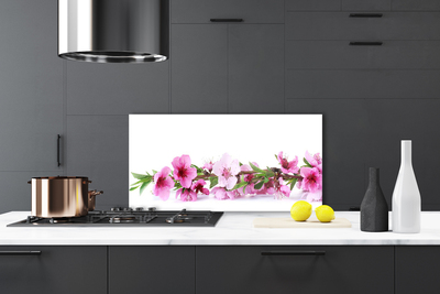 Keuken achterwand glas met print Bloemen plantaardige aard