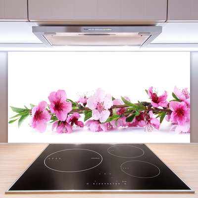 Keuken achterwand glas met print Bloemen plantaardige aard